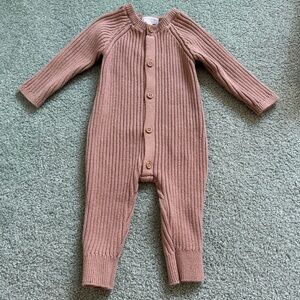 Cozy Knit Button-Up Kids One Piece